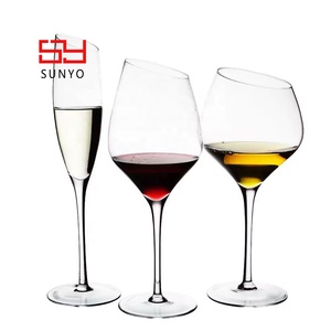 Flûtes à vin de tulipe de mariage en cristal sans plomb de marque de luxe léger Verres à champagne de mariage pour la fête - Product Image 2