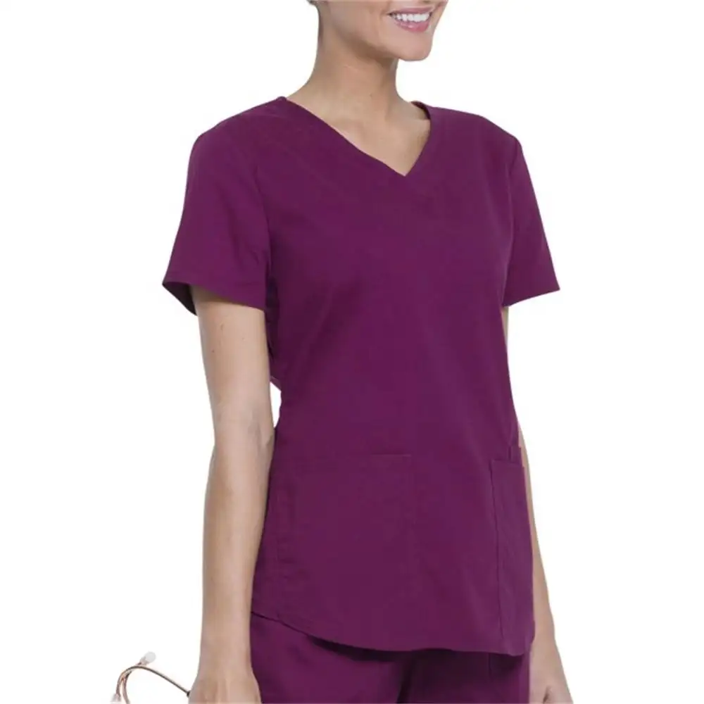 Top Kwaliteit Ademend Vrouwen Verpleging Scrub Sets Rechte Broek Tall Ziekenhuis Uniformen Leuke Nursing Scrubs Sexy Op Voorraad