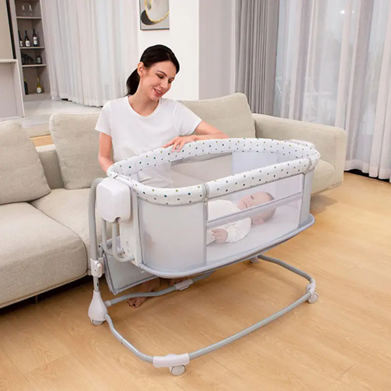 उच्च गुणवत्ता वाले शिशु उत्पाद रॉकिंग नेस्ट मोबाइल क्रिब्स बिस्तर सेट क्रैडल खाट स्विंग प्लेपेन मच्छरदानी पालना बिस्तर शिशुओं के लिए