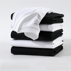 חולצות טי חלקות איכותיות 300 גרם 100% כותנה, סיטונאי, כבדות, גדולות במידה, הדפסת משי, חולצות טי לגברים בהתאמה אישית - Product Image 3