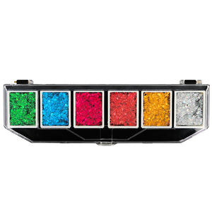 Bling Shinning Gleam Glitter Cream Pallet para el cuerpo del cabello Maquillaje que brilla en la noche Negra - Product Image 5
