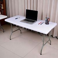 Table pliante légère en HDPE personnalisée pour le camping en plein air, mobilier de pêche et de plage portable de haute qualité