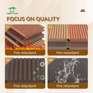 Tùy chỉnh hiện đại công nghiệp vườn màu xanh lá cây vật liệu xây dựng không thấm nước PVC sàn ngoài trời vuông gỗ-nhựa Rắn Dễ dàng bấm vào - Product Image 4