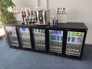 LVNI yatay 3 cam kapi bar sayacı masa ticari içecek bira ekran buzdolabı soğutucu ile led ışık - Product Image 3