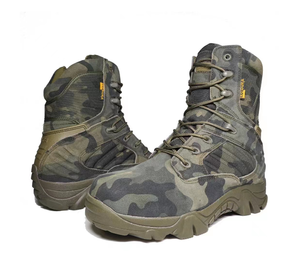 TSB14 Outdoor Classical Training <b>Hiking</b> Camping Camouflage Delta Black Suede <b>Boots</b> - Product Image 2