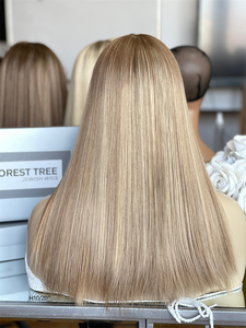 Peluca judía de alta calidad 2025, bonita, Color marrón claro, 20 pulgadas, seda recta sin enredos para mujer - Product Image 4