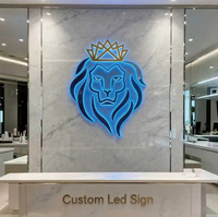 Enseigne en métal avec lettres 3D rétroéclairées par LED, design personnalisé 1:1, étanche IP65, en acier inoxydable, pour la publicité extérieure et la décoration commerciale