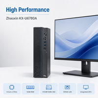 Desktop Lengkap Berorientasi Nilai Zhaoxin KX U6780A 8 Core 2.7GHz 16GB RAM 512GB NVME SSD Grafis Terintegrasi Kabinet Kompak 8L