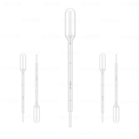 Pipette de transfert en plastique pour compte-gouttes de laboratoire 0.2ml Pipette Pasteur