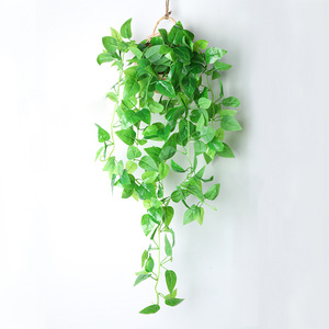 Panier de fleurs suspendu mural en lierre artificiel vert 30cm-100cm Décoration intérieure et extérieure en plastique - Product Image 4