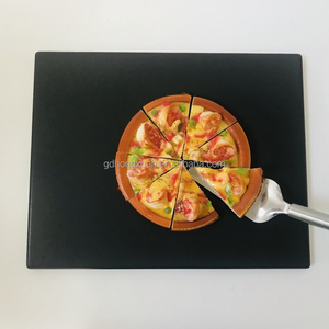 Pierre à pizza rectangulaire en cordierite céramique noire émaillée, rétention de la chaleur, anti-taches, pierre à pain, taille OEM pour <span class=keywords><strong>four</strong></span> à pizza, grill - Product Image 6