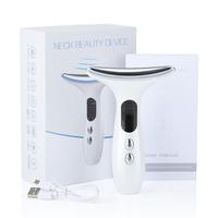 Masseur facial et cervical électrique à piles, vibration thermique, thérapie de l'éclat, appareil de beauté portable à main, pour la maison