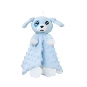 Couverture de sécurité pour <span class=keywords><strong>bébé</strong></span> en peluche, design ours en peluche, vente en gros, couverture pour <span class=keywords><strong>bébé</strong></span> en minky à pois froissés, serviette apaisante pour bébés - Product Image 6