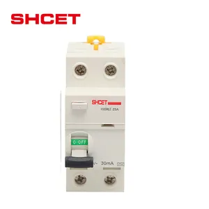 通用2极2p 4P 6ma 30ma 6a 16amp c20 32 amp 32a 40a 60a 63 a磁性rcd dp rccb剩余电流断路器装置