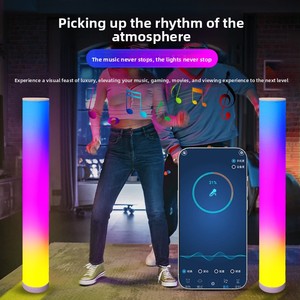 Lámpara de Pie LED RGB Inalámbrica con Sincronización a Música y Aplicación para Smartphone para Iluminación de Ambiente de Fiesta - Product Image 4