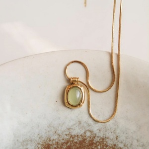 Nouveau design 2025 – Collier personnalisé en acier inoxydable plaqué or, non ternissant, avec pierres précieuses multiples, pour femme – Vente en gros - Product Image 4