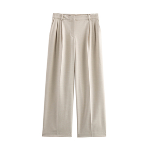 <span class=keywords><strong>Pantaloni</strong></span> <span class=keywords><strong>Lunghi</strong></span> Casual alla Moda per Donna, Colore <span class=keywords><strong>Beige</strong></span>, Chiusura con Cerniera, Vendita Calda - Product Image 1