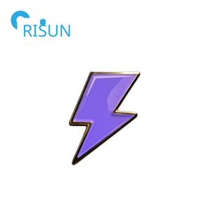 Fabricación personalizada Ziggy Pin de solapa insignia Metal <span class=keywords><strong>Bolt</strong></span> Logo Lightning Pin broche personalizado Lightning <span class=keywords><strong>Bolt</strong></span> esmalte Pin insignia - Product Image 3