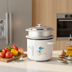 Cuisinière à <span class=keywords><strong>riz</strong></span> électrique miniature portable blanche avec cuve intérieure en acier inoxydable, <span class=keywords><strong>marque</strong></span> chinoise pour usage domestique - Product Image 2