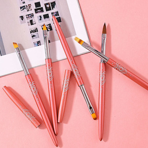 Custom Rhinestone Metal Handle 16pcs Nail <b>Paint</b> <b>Pen</b> Set Multifunctional Liner Oval UV Gel Ombre 3D Acrylic Manicure Nail Brush - Product Image 4