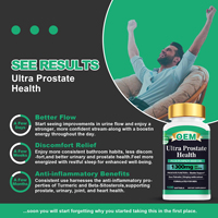 DUOZI OEM Ultra Prostate Health PLUS 1300mg Gélules d'huile de graines de citrouille 100 unités 100% Naturel Certifié HALAL Biologique Végétalien Faible en gras