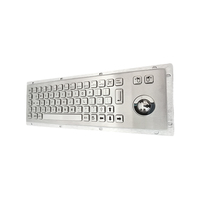 Clavier métallique robuste en acier inoxydable étanche personnalisé PC avec trackball