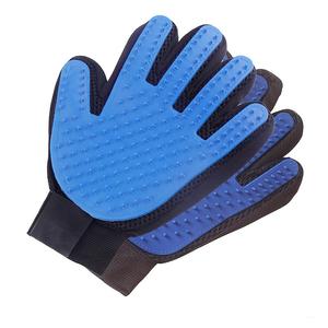 Gants de toilettage pour chiens à cinq doigts de luxe Épilateur en silicone de qualité supérieure pour chats, chiens et chevaux <span class=keywords><strong>Massage</strong></span> de la main droite et gauche - Product Image 3