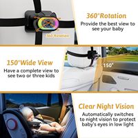4.3 pouces surveillance de sécurité siège arrière de voiture bébé caméra grand Angle HD Vision nocturne LED lumières écran LCD