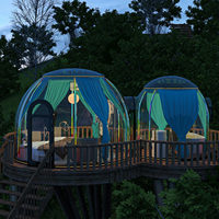 Tente extérieure en dôme igloo à bulles en polycarbonate étanche pour le glamping et les salons professionnels.