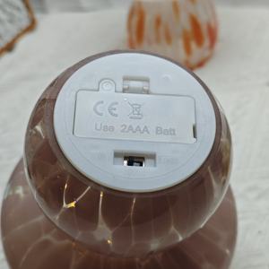 Lampada LED a Forma di Fungo in Vetro Soffiato a Mano di Alta Qualità, Decorazione Pasquale con Luce Calda - Giallo, Bianco o Ambra - Product Image 5