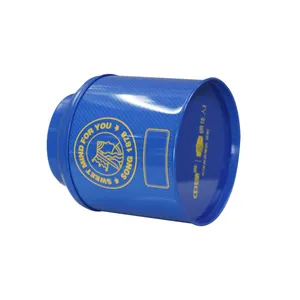 Oem Odm Custom Luchtdicht Thee Poeder Verpakking Tin Cilinder Koffieboon Thee Jar Metal Voedsel Veilig Ronde Metalen Thee Caddy tin Kan
