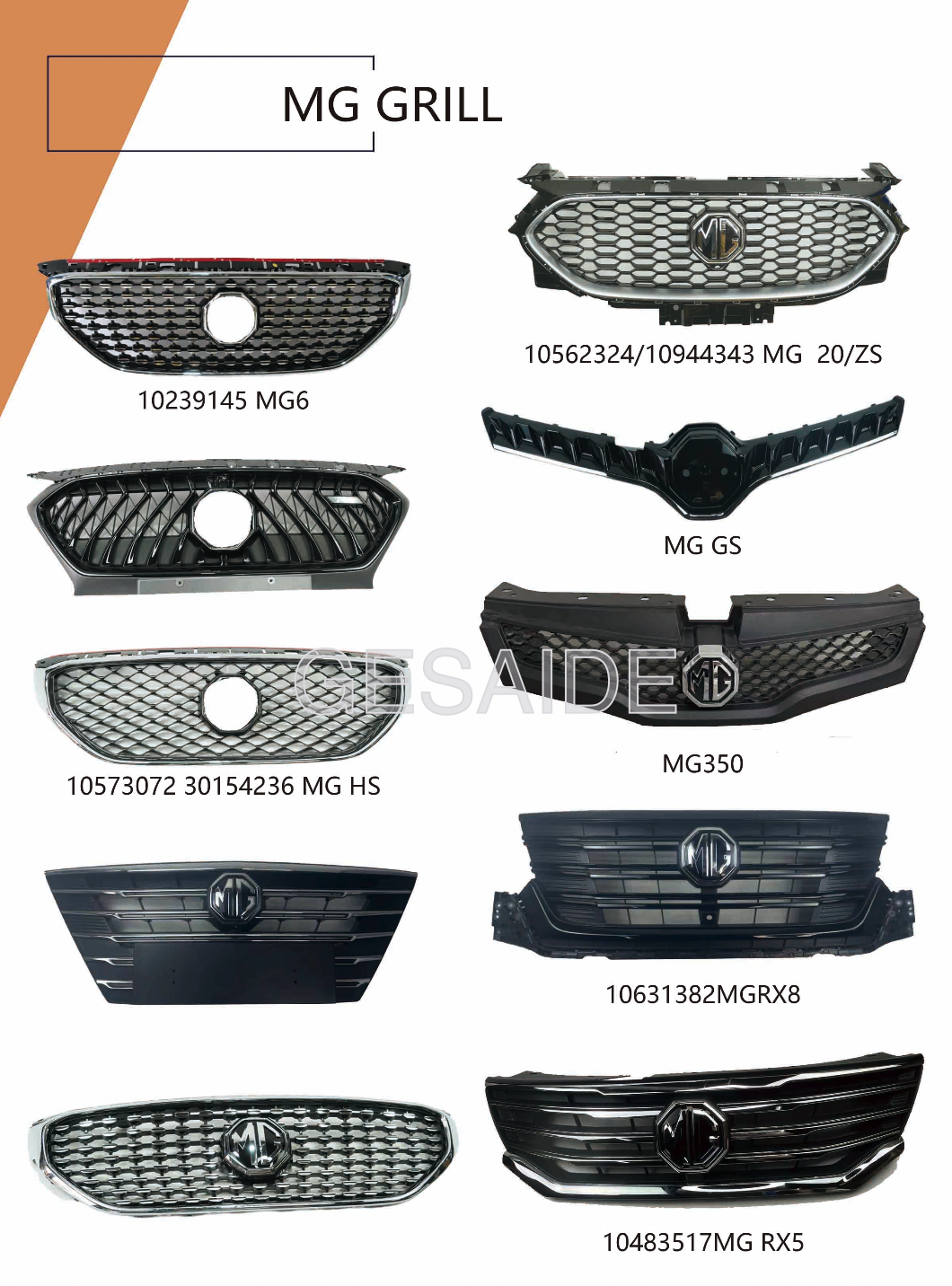 MG ZS Body Parts - OEM Black Engine Hoods for 2017-2020
