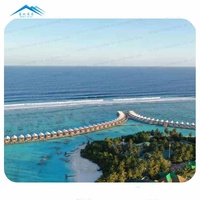 Tentes de luxe, hôtel, villas, 6,47 x 7,2 m, Maldives, maison préfabriquée