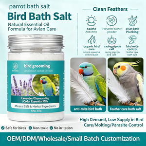 Sal de Baño Orgánica <span class=keywords><strong>para</strong></span> Aves <span class=keywords><strong>con</strong></span> Aceites Esenciales Naturales - Fórmula Segura Antiácaros <span class=keywords><strong>para</strong></span> el Cuidado de Plumas de Loros y Palomas - Product Image 2