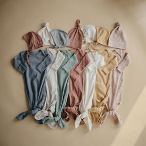 Organik pamuk nervürlü düğümlü bebek elbisesi sürdürülebilir özel bebek düğümlü elbisesi Babi uyku çuval için özel bebek düğümlü elbisesi - Product Image 2