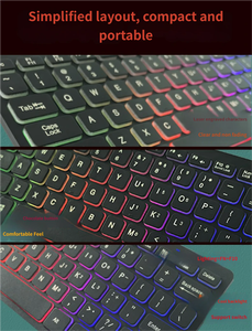 Teclado Delgado de Oficina de 78 Teclas ABS con Retroiluminación LED, <span class=keywords><strong>Mini</strong></span> Teclado con Cable para PC/Laptop/Windows Desktop - Product Image 5