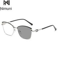 7147 Nouvelle Monture de Lunettes Anti-Lumière Bleue Oeil de Chat Simple et Tendance, Forme Diamant, Polyvalente, Style Urbain Européen et Américain