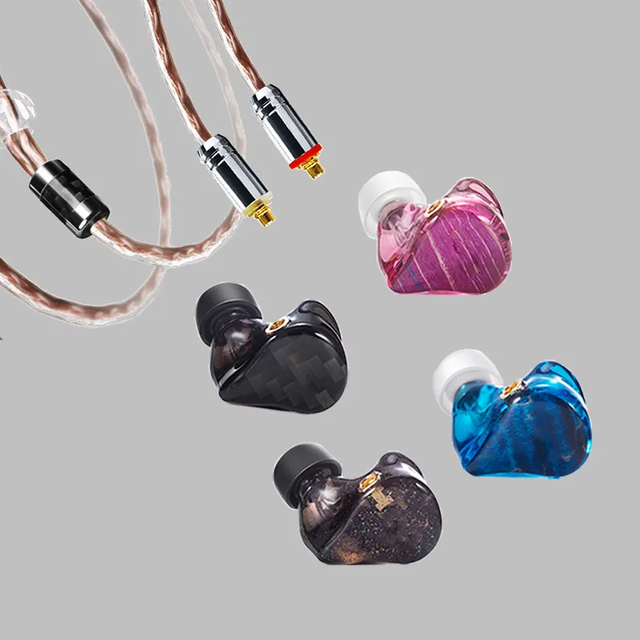 Factory 10mm LCP Driver +BA 3D Printing HiFi Earphone in Ear Earbuds IEM MMCX or 2Pin Wired Audiophile Earphones