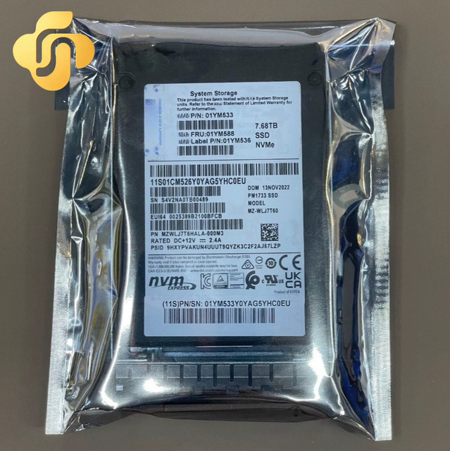 01YM588 NVMe Flash Drive 7.68TB SSD 2.5" Storage 01YM588  01YM533 01YM536 SSD