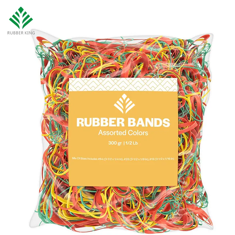 Yellow transparent natural rubber band high elastic rubber band for money