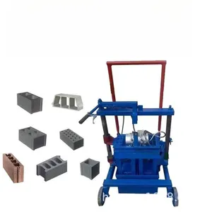 Industrias Máquinas de máquina de ladrillo 2-45 Máquina de fabricación de bloques huecos de cemento de ladrillo a pequeña escala