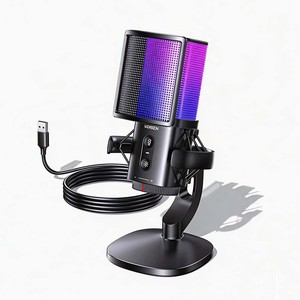 USB-C Desktop <b>Condenser</b> <b>Microphone</b> Cardioid Pickup ANS Noise Reduction RGB Gaming Mic - Product Image 1