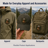 Écusson brodé 3D personnalisé pour bottes de randonnée, badge de trekking en montagne pour veste et sac à dos d'extérieur – Vente en gros