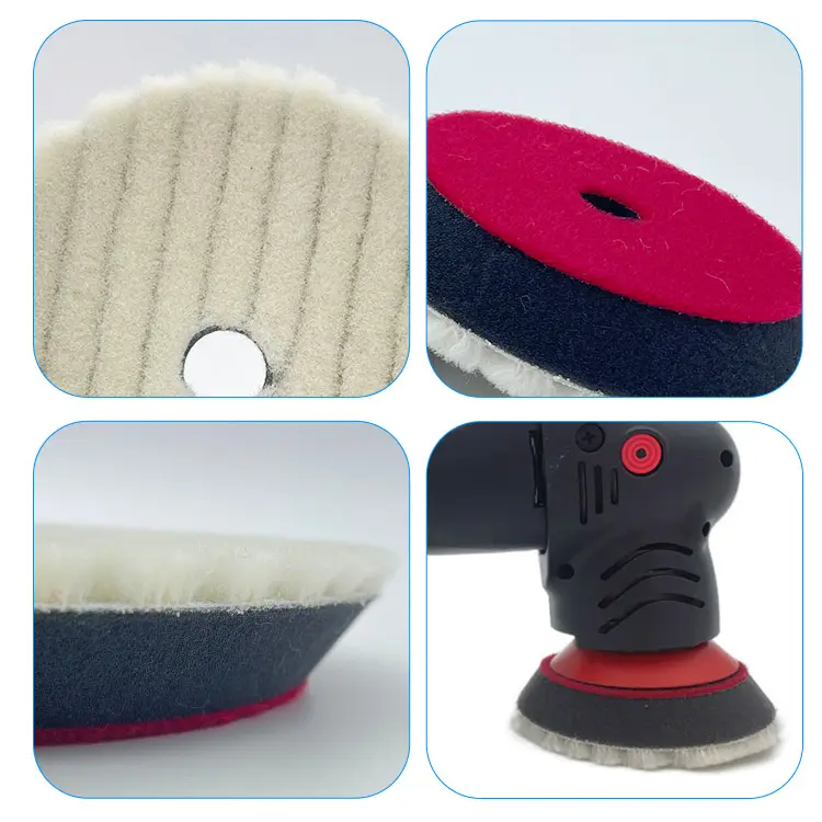 2" 5" 6" Japan Style Strip Wool Pad Car Detailing Wool Waxing Pad Car Polishing Wool Buffing Pad