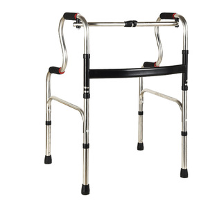 Mo Han Walker Folding Portable Walking Aid For Elderly And Rehabilitation Training With Single Double Bend Design - Product Image 1
