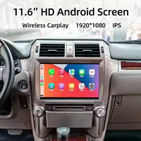 Lecteur GPS embarqué compatible CarPlay de 11,6 pouces à fixer sur le tableau de bord pour Lexus GX400/460 10-20
