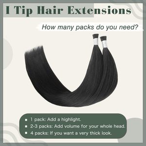 <span class=keywords><strong>Extensiones</strong></span> <span class=keywords><strong>de</strong></span> Cabello Remy Ruso al por Mayor, Doble Trama, Cutícula Alineada, Queratina, Negro Azabache, Punta I, Pre-Adheridas a Máquina - Product Image 6