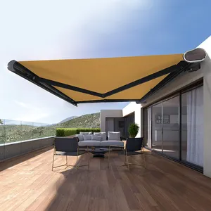 Auvent pare-soleil d'extérieur rétractable, Cassette complète en Aluminium pour Patio