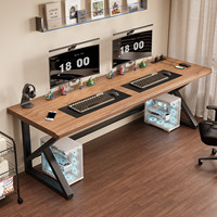 Bureau d'ordinateur double minimaliste en bois massif, établi de travail, bureau de jeu pour la maison et la chambre à coucher, nouveau modèle simple 2025
