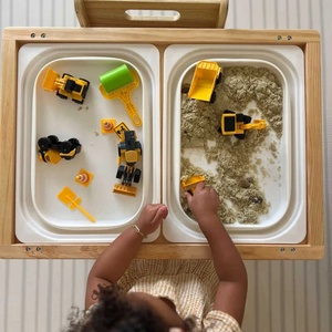<span class=keywords><strong>Table</strong></span> <span class=keywords><strong>d</strong></span>'activités en bois pour enfants avec chaise, <span class=keywords><strong>table</strong></span> <span class=keywords><strong>d</strong></span>'activités sensorielles <span class=keywords><strong>d</strong></span>'intérieur avec 2 bacs de rangement, <span class=keywords><strong>table</strong></span> à <span class=keywords><strong>eau</strong></span> Montessori - Product Image 3